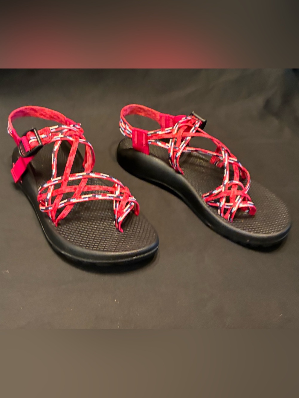 Chaco ZX3 Classic Sandals Womens 10 Pink Rain Raspberry 3 Strap Toe Loop Hiking